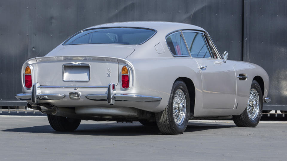 Unlike the fastback DB4 and DB5 models, the DB6 was given an upturned Kamm tail that is the car’s styling signature today. - Credit: Bonhams