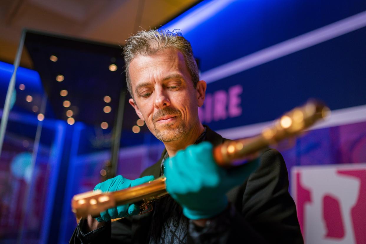 The exhibition examines the cultural power of guns and whether weapons can be disarmed through art (Royal Armouries/PA)