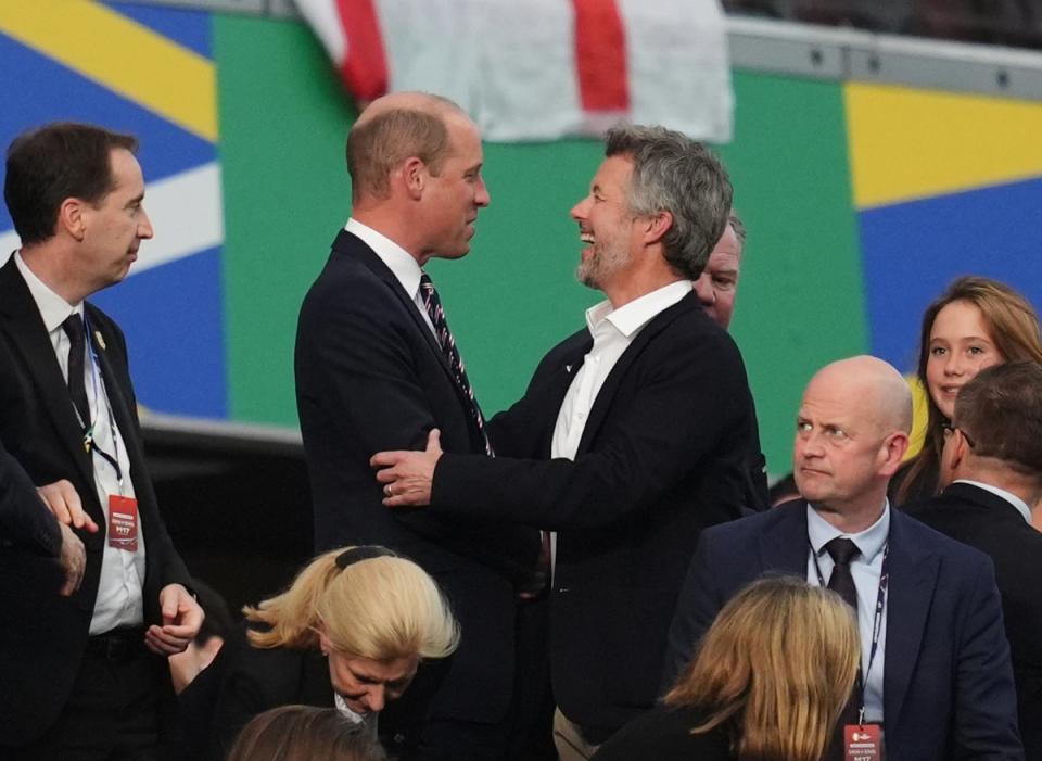 The pair shook hands with one another as the game came to a close (Adam Davy/PA Wire)