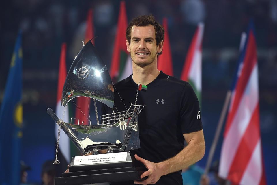 Murray lifts the trophy on Saturday: Getty Images