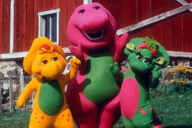 BARNEY'S GREAT ADVENTURE, (aka BARNEY'S GREAT ADVENTURE: THE MOVIE), BJ, Barney, Baby Bop, 1998. ©Po - Credit: ©Polygram Filmed Entertainment/Everett Collection