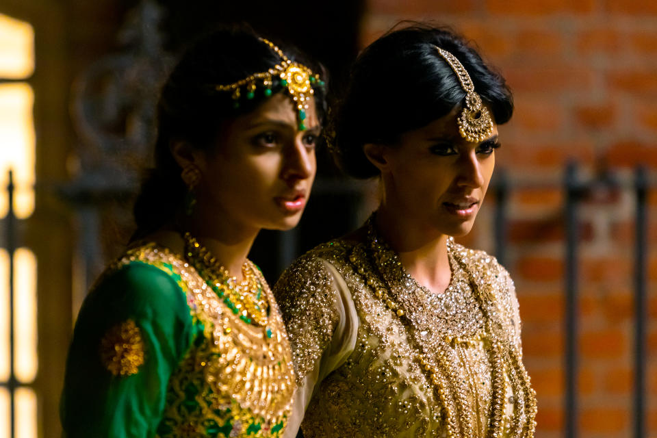 Priya Kansara stars as Ria Khan and Ritu Arya as her sister Lena in director Nida Manzoor’s POLITE SOCIETY, a Focus Features release.

Credit: Saima Khalid / © 2023 FOCUS FEATURES LLC.