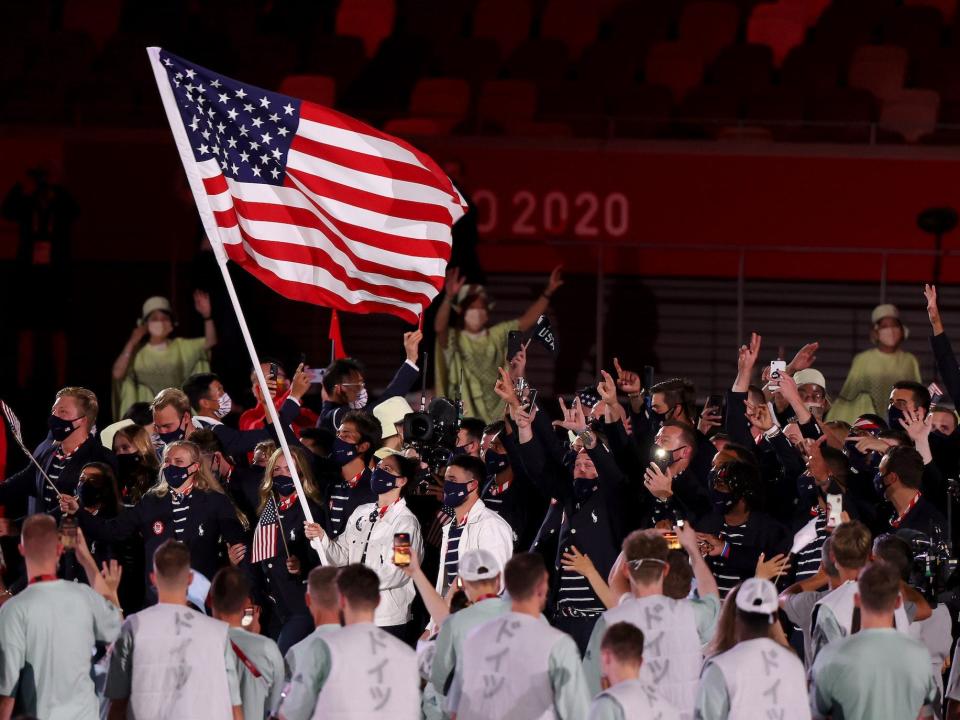 Team USA enters the stadium during the Opening Ceremony.