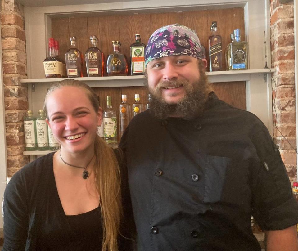 Michael Galloway, with his wife, Eve Wise, at The Cotton Ranch, a new restaurant in downtown Macon. He runs the back of the house and she runs the front of the house.