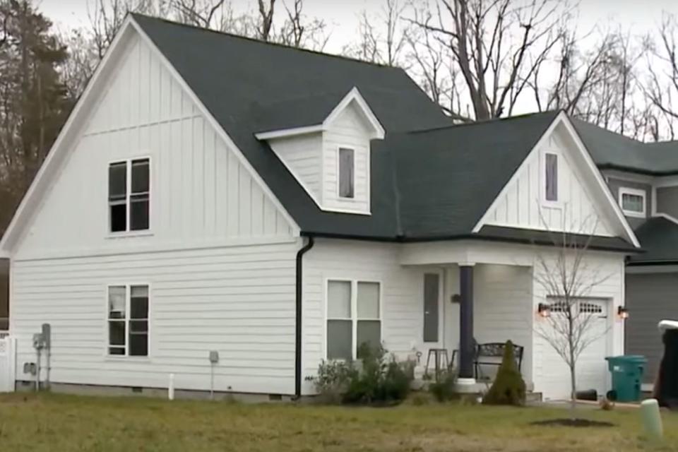 <p>WLKY </p> The Kentucky home where eight dogs were found living in feces.