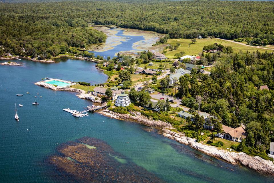 Aerial view of Sebasco Harbor Resort