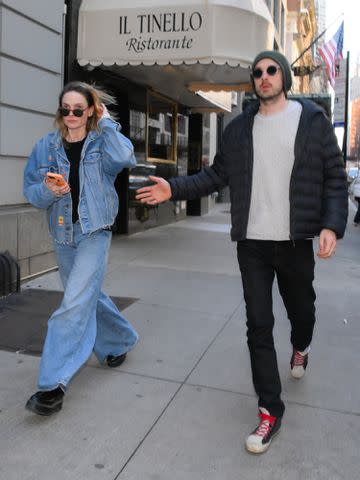 <p>Raymond Hall/GC Images</p> Rebecca Ferguson and Rory St. Clair Gainer are seen on February 26, 2024 in New York City.