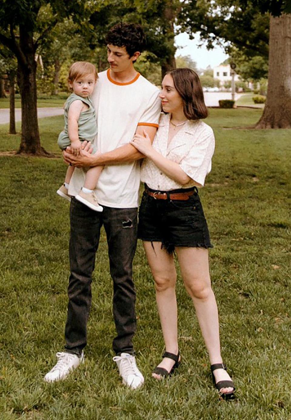 Allie King (right) pictured with her family. King, 24, started a Facebook group to help Oklahoma City-area parents find formula during the shortages.