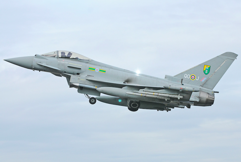 <em>The RAF Typhoon jets took off shortly before 9.30am this morning (Rex/stock photo)</em>