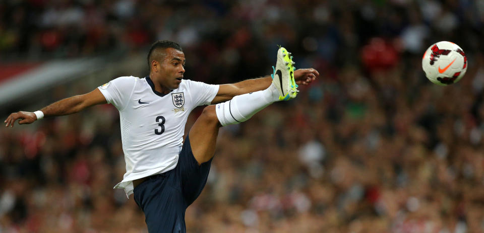 Ashley Cole played 107 times for England (Photo credit should read ADRIAN DENNIS/AFP/Getty Images)