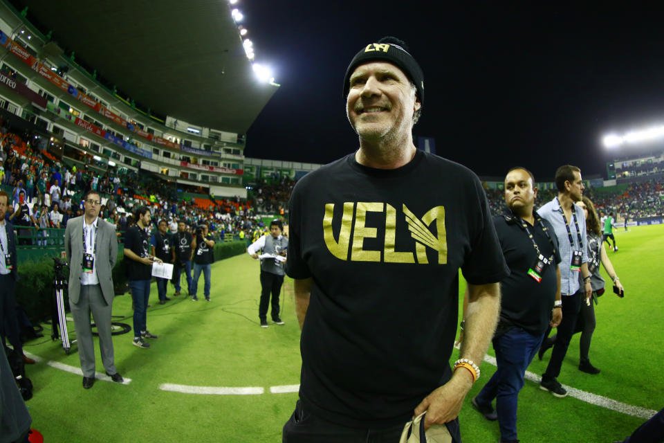 LEON, MEXICO - FEBRUARY 18: Will Ferrell actor and propietari of LAFC looks on the field prior the round of 16 match between Leon and LAFC as part of the CONCACAF Champions League 2020 at Leon Stadium on February 18, 2020 in Leon, Mexico. (Photo by Leopoldo Smith/Getty Images)