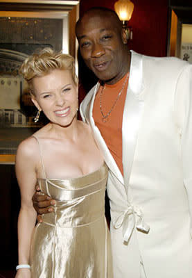 Scarlett Johansson and Michael Clarke Duncan at the New York premiere of Dreamworks' The Island