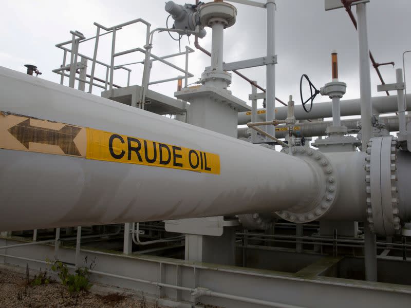 FILE PHOTO: A maze of crude oil pipes and valves at the Strategic Petroleum Reserve in Freeport, Texas