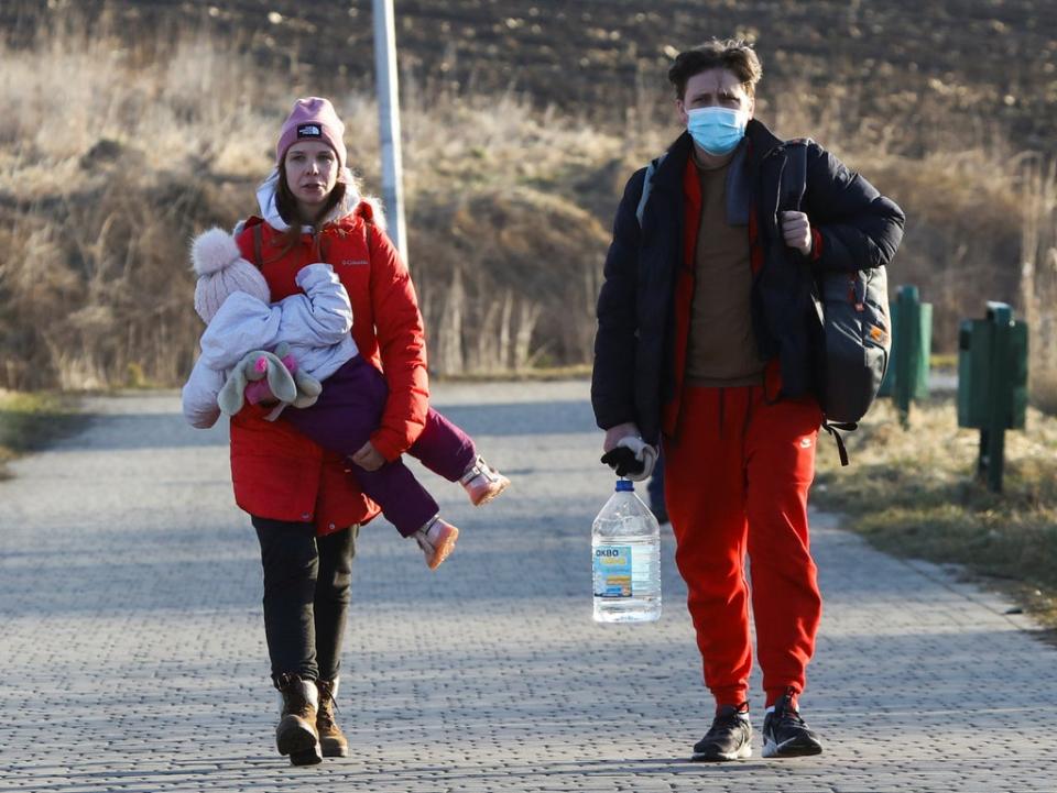 Hundreds of thousands of people fleeing the Russian invasion of Ukraine have poured into central Europe (Kacper Pempel/Reuters)