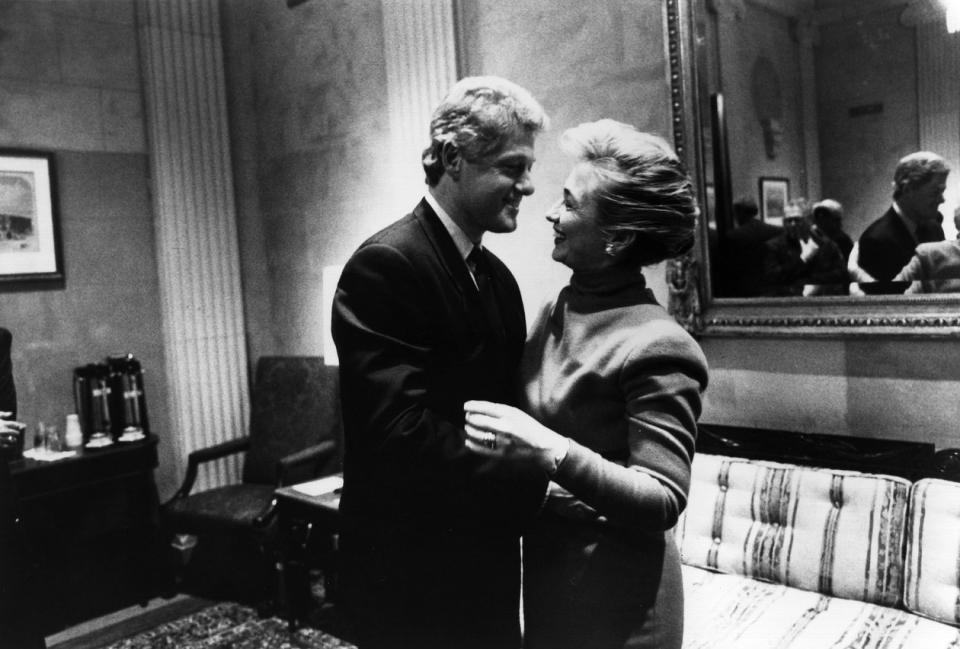 Bill and Hillary Clinton on Capitol Hill, 1993.