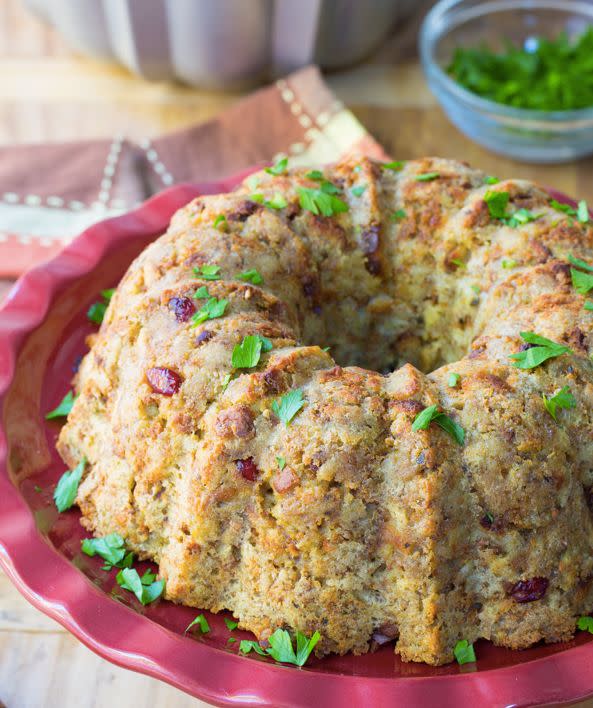 <strong>Get the <a href="http://www.aspicyperspective.com/stuffing-in-a-bundt-pan.html" target="_blank">Stuffing in a Bundt Pan recipe</a> from A Spicy Perspective</strong>