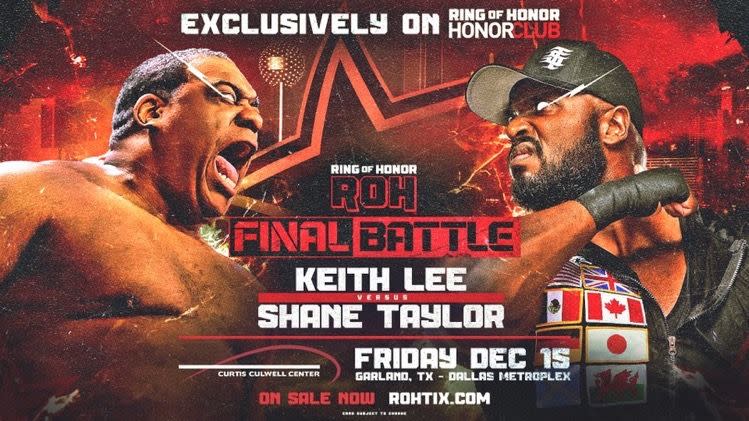 ring of honor final battle keith lee shane taylor