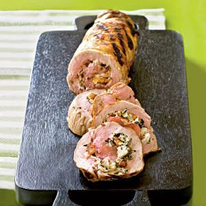 <p>This tasty dish can easily be made on a weeknight, but is sophisticated enough to serve at a dinner party or family occasion, too.</p> <p> <a rel="nofollow noopener" href="http://www.myrecipes.com/recipe/grilled-pork-tenderloin-roulade" target="_blank" data-ylk="slk:View Recipe: Grilled Pork Tenderloin Roulade" class="link ">View Recipe: Grilled Pork Tenderloin Roulade</a></p>