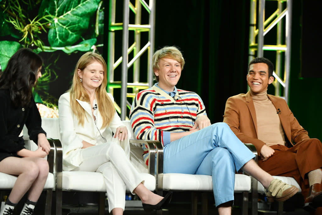 The cast of Everything's Gonna Be Okay — from left, Maeve Press, Kayla Cromer, Josh Thomas and Adam Faison. (Photo: Amy Sussman/Getty Images)