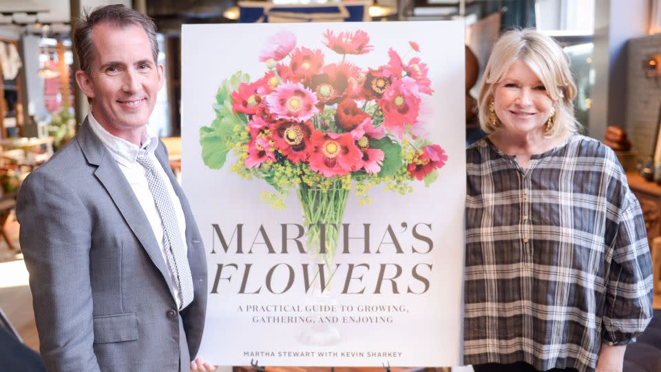 Kevin Sharkey and Martha Stewart attend a book launch party in 2018. - Madison Voelkel/BFA/Shutterstock