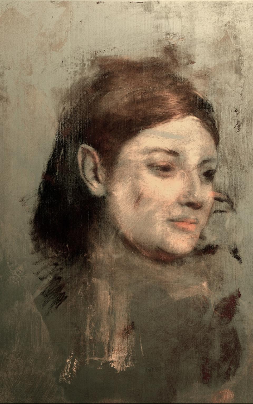 The "hidden portrait" of Emma Dobigny by the painter Edgar Degas, revealed by advanced X-ray flourescence and image processing techniques by researchers in Australia.