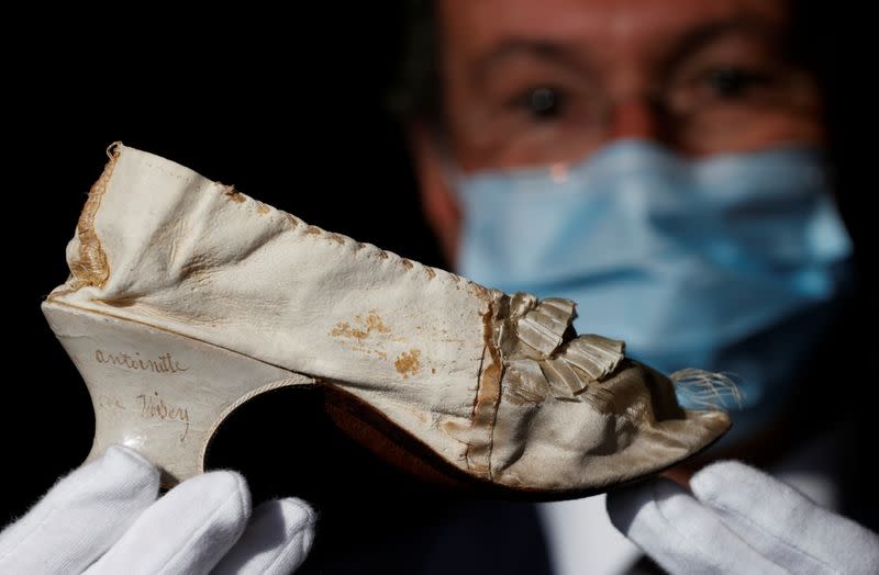 Auction of a shoe that belonged to late French queen Marie-Antoinette
