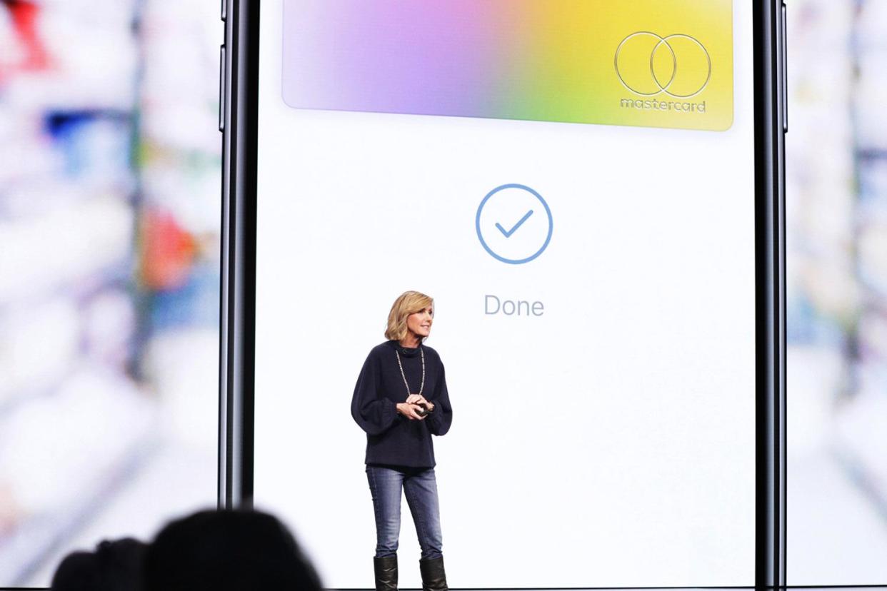 Apple's VP of internet services introduces the new Apple Card on stage at WWDC: Apple