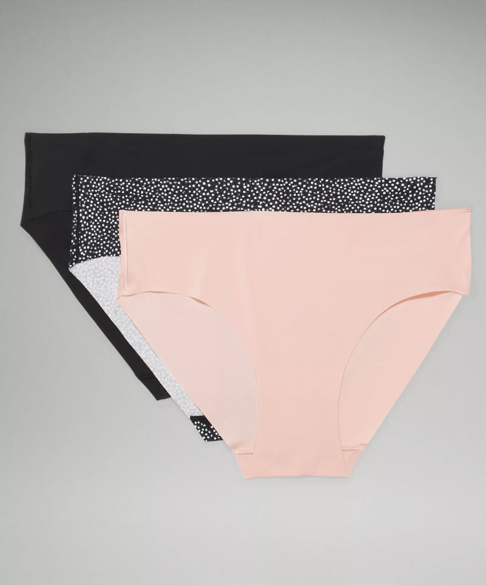 InvisiWear Mid-Rise Bikini Underwear 3 Pack (Photo via Lululemon)