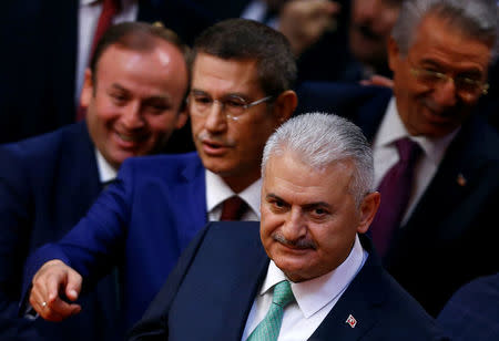 Binali Yildirim, the likely new leader of Turkey's ruling AK Party, attends a debate at the Turkish parliament in Ankara, Turkey, May 20, 2016. REUTERS/Umit Bektas