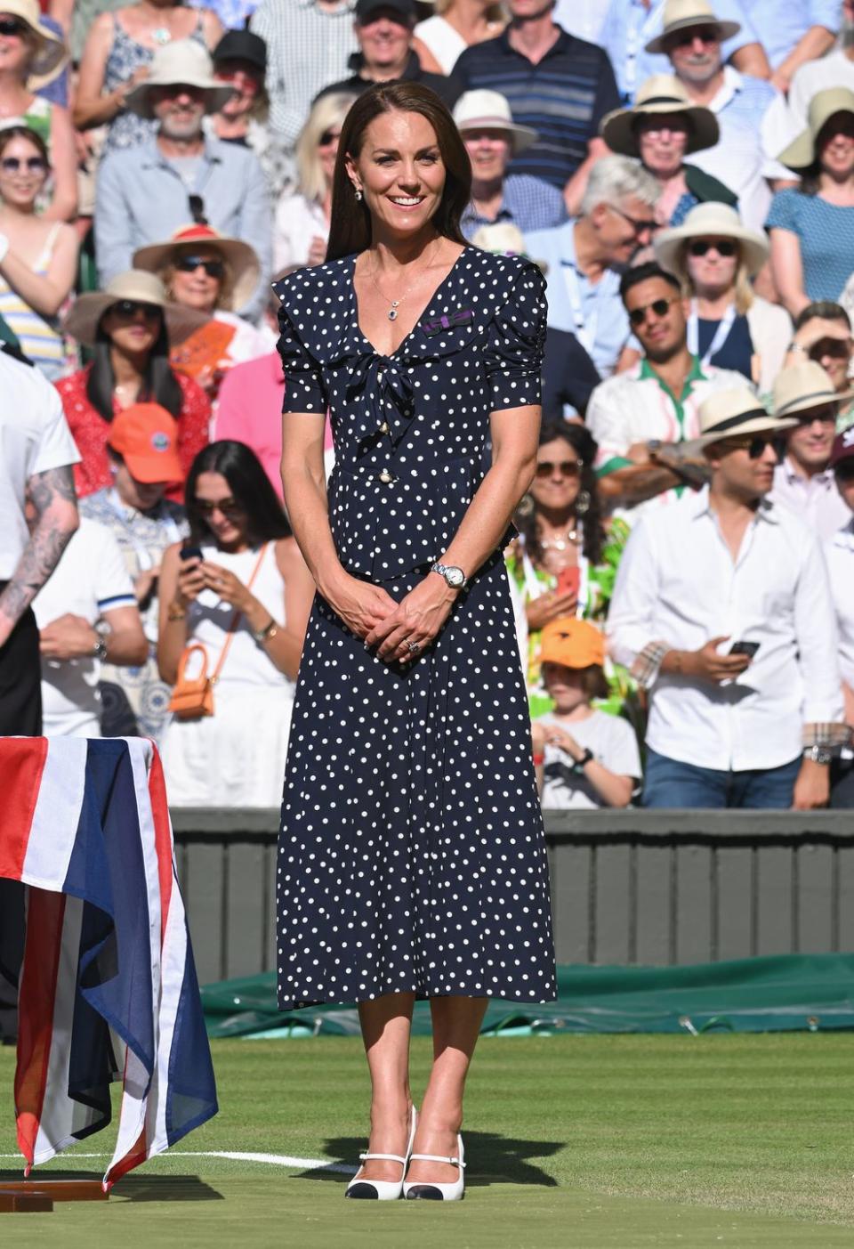 the duke and duchess of cambridge attend the wimbledon men's singles final