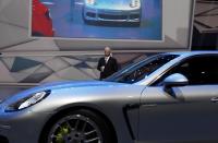 Volkswagen CEO, Martin Winterkorn speaks during the Volkswagen group night at the Frankfurt motor show September 9, 2013. The world's biggest auto show is open to the public September 14 -22. REUTERS/Ralph Orlowski (GERMANY - Tags: BUSINESS TRANSPORT)