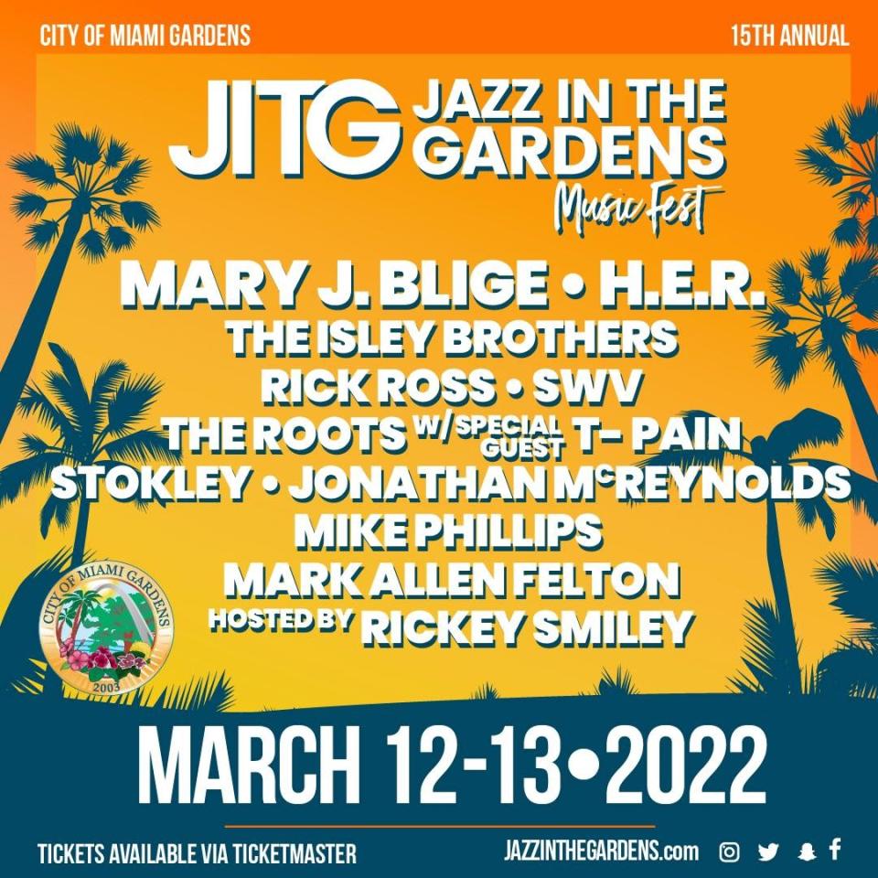 Jazz in the Gardens 2022 Festival Flyer