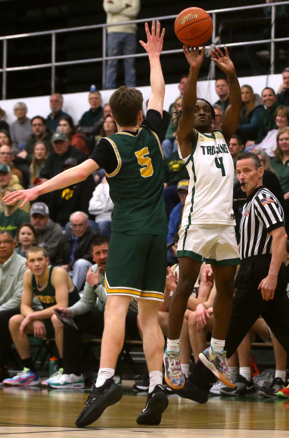 Iowa City West’s TaeVeon Stevens (4) was named Press-Citizen Athlete of the Week.