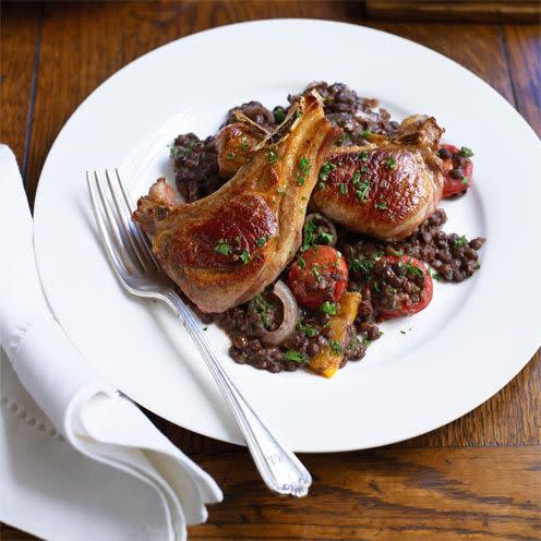 best lamb recipes lamb with red wine and lentils