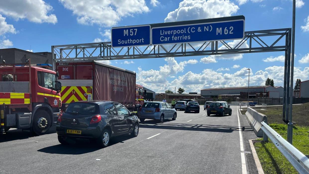 Traffic collision scene at training centre