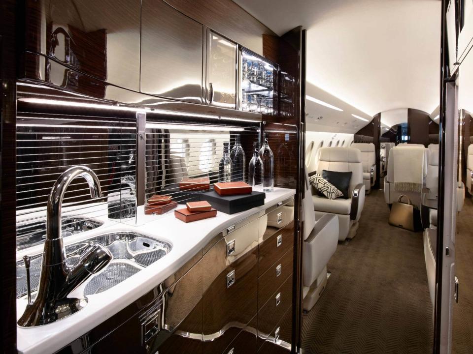 galley of private plane