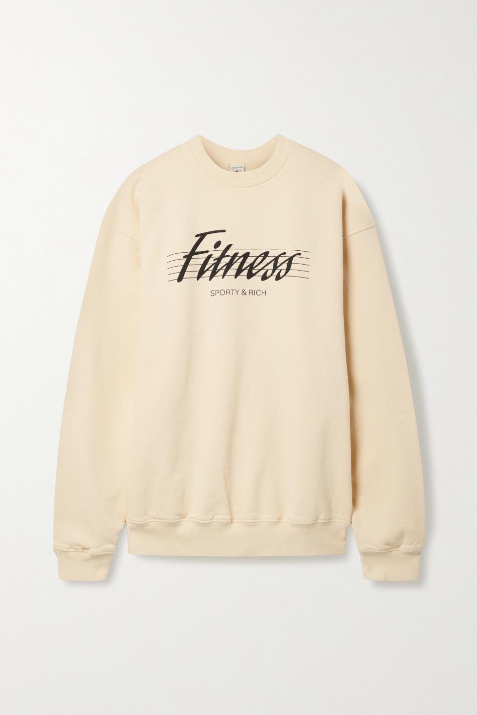 3) Printed Cotton-Jersey Sweatshirt