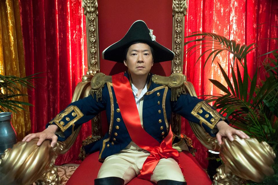 Delusions of grandeur, anyone? Ben Chang (Ken Jeong) after his takeover of Greendale Community College in the Season 3 'Community' episode, 'The First Chang Dynasty.'