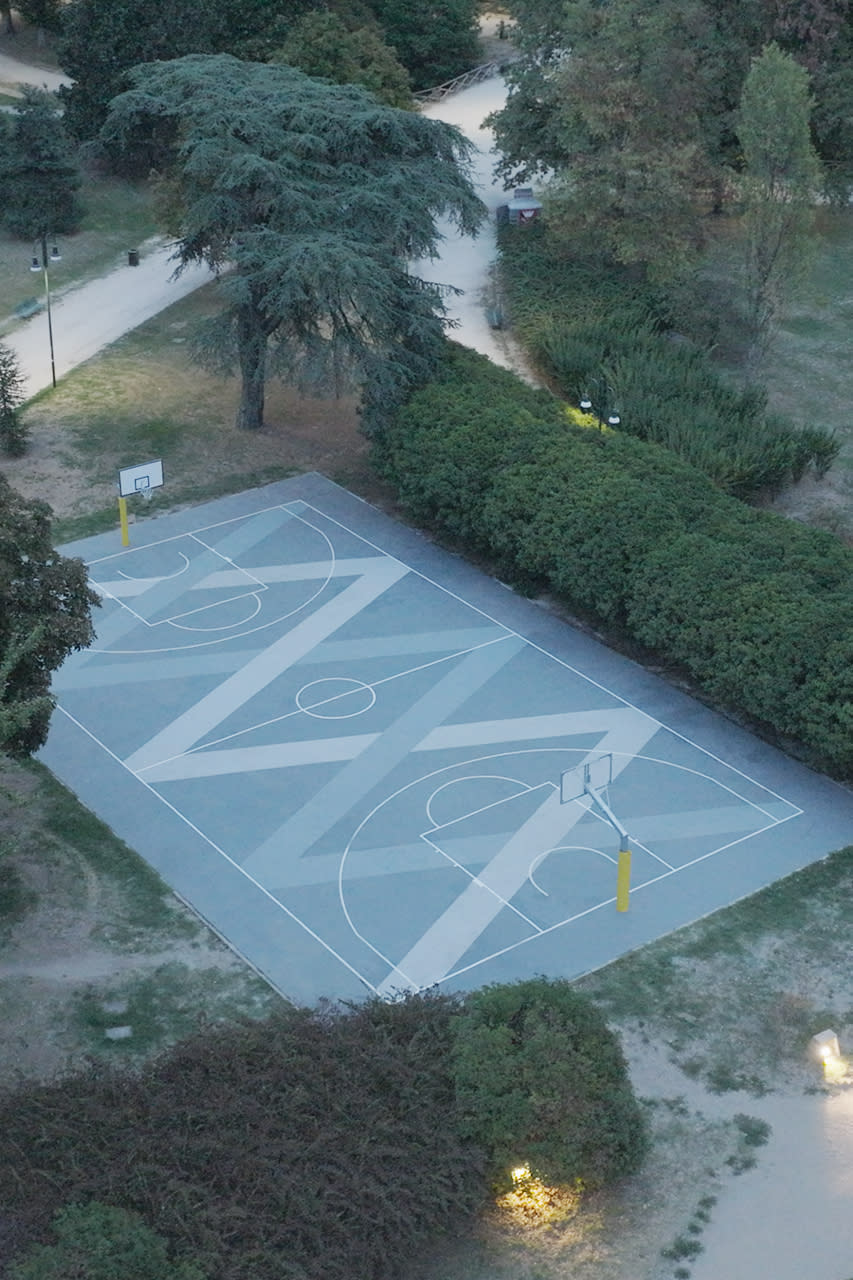 Armani Exchange Breathes New Life Into Forgotten Milanese Neighborhood  Basketball Courts