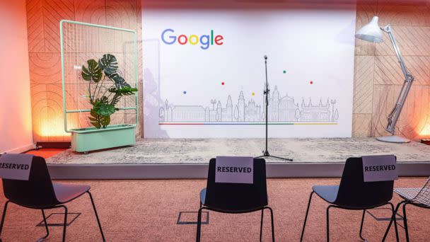 PHOTO: The reopening of Google office in a historical building at the Main Square in Krakow, Poland, Nov. 29, 2022. (NurPhoto via Getty Images)