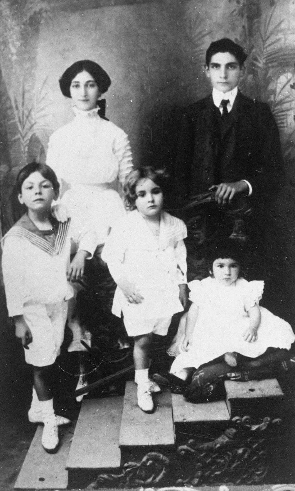 One of Salonica’s prosperous Jewish families, the Salems, in 1909: Esther and Jacques, back; Karsa, Michael and Adolphe, front. Farrar, Straus and Giroux, Family Papers: A Sephardic Journey Through the Twentieth Century, Author provided