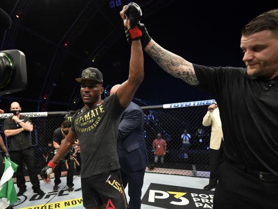 Usman extended his win streak to 16 at UFC 251 (Zuffa LLC via Getty Images)