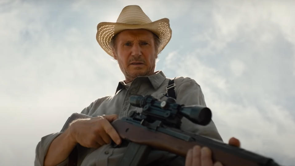 Liam Neeson in the trailer for new thriller 'The Marksman'. (Credit: Briarcliff Entertainment)