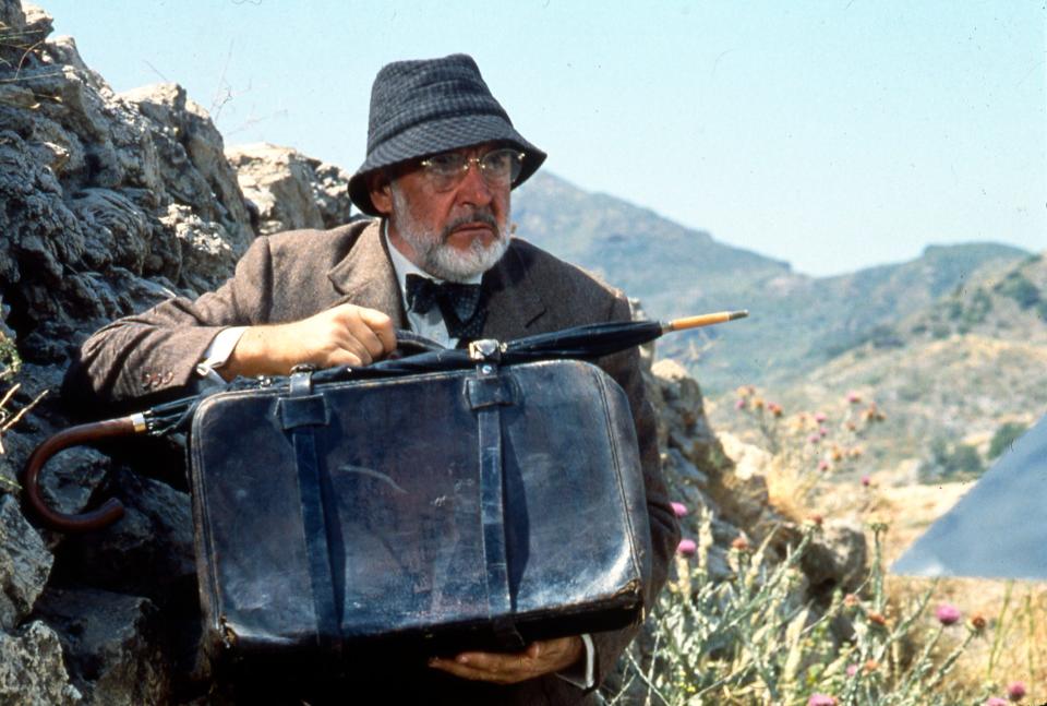 Sean Connery saw action as the title hero's Holy Grail-seeking dad in  "Indiana Jones and the Last Crusade."