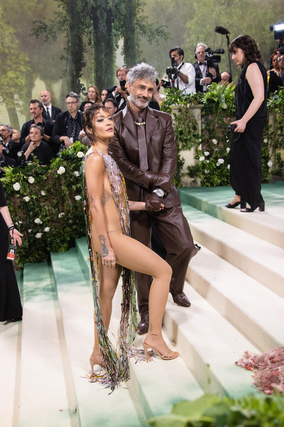 Rita Ora and Taika Waititi at the 2024 Met Gala: "Sleeping Beauties: Reawakening Fashion" held at The Metropolitan Museum of Art on May 6, 2024 in New York City.