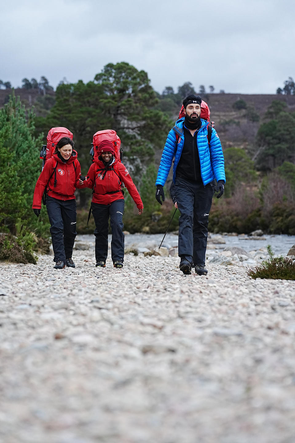 The hikers are carrying heavy backpacks. (PA)