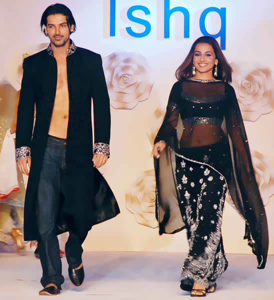 Vidya Balan and John walk the ramp promoting 'Salam-E-Ishq'.