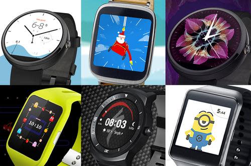 Variety of Custom Android Wear Watch Faces