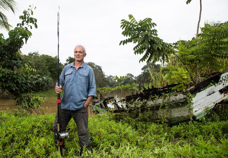 This image released by Animal Planet shows Jeremy Wade, host of "River Monsters." The sixth season premieres Sunday, April 6, at 9 p.m. EDT on Animal Planet. (AP Photo/Animal Planet, Tito Herrera)