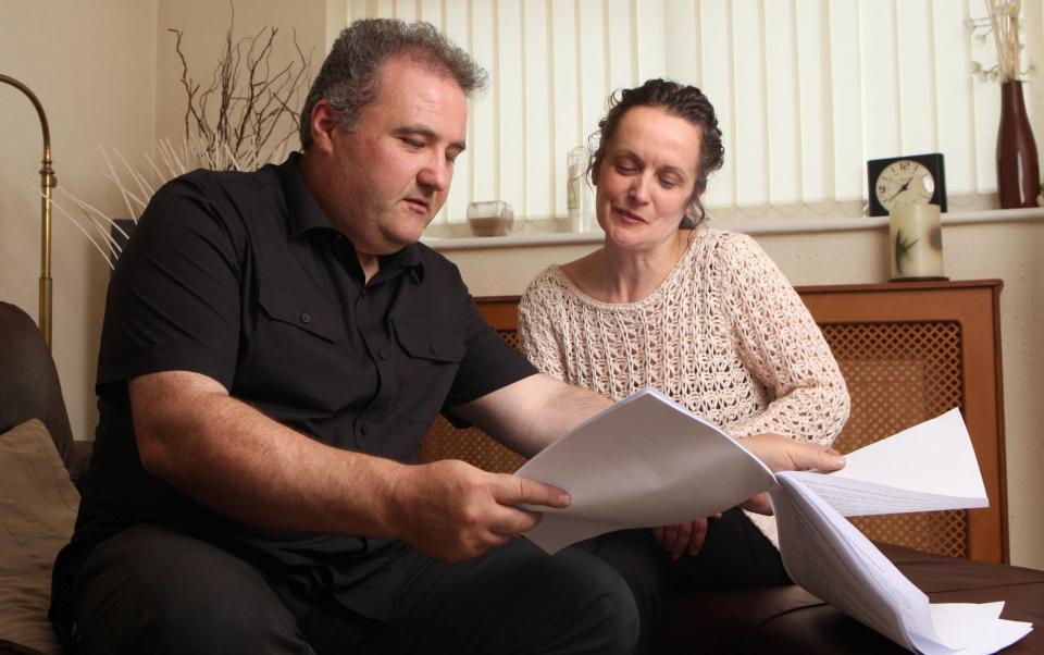 Lee Castleton and his wife Lisa, who suffered stress-induced seizures after the High Court claim